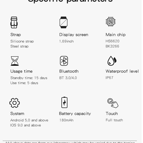 1.83 inch bracelet bluetooth call touch screen smart bracelet smart watch #9 - Picture 13 of 13